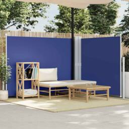 Berkfield Home Retractable Side Awning Blue 140x600 cm