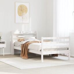 Berkfield Home Bed Frame with Headboard without Mattress White 100x200 cm - thumbnail 1