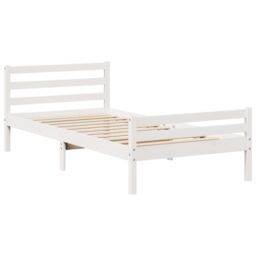 Berkfield Home Bed Frame with Headboard without Mattress White 100x200 cm - thumbnail 5