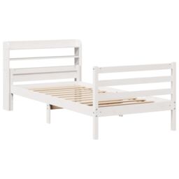 Berkfield Home Bed Frame with Headboard without Mattress White 100x200 cm - thumbnail 3