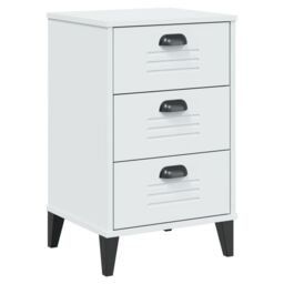 Berkfield Home Bedside Cabinet VIKEN White Engineered Wood - thumbnail 2