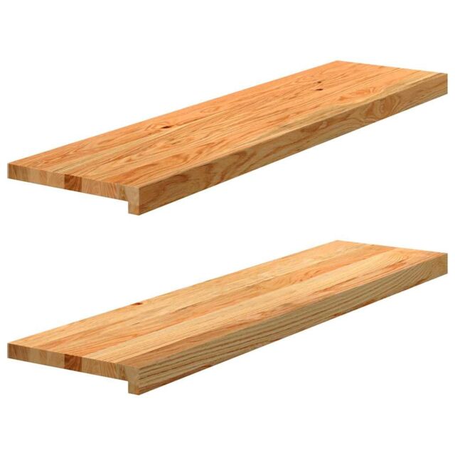 Berkfield Home Window Sills 2 pcs Light Brown 100x25x2 cm Solid Wood Oak - Size: Medium - image 1