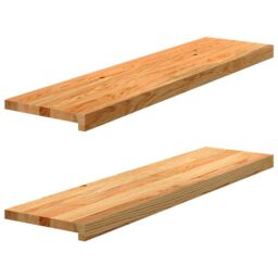 Berkfield Home Window Sills 2 pcs¬†Light Brown 100x25x2 cm Solid Wood Oak - Size: Medium