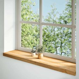 Berkfield Home Window Sills 2 pcs¬†Light Brown 100x25x2 cm Solid Wood Oak - Size: Medium - thumbnail 2