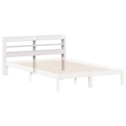 Berkfield Home Headboard with Shelves White 135 cm Solid Wood Pine - thumbnail 6