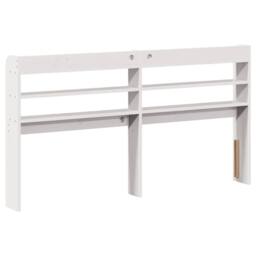 Berkfield Home Headboard with Shelves White 135 cm Solid Wood Pine - thumbnail 5