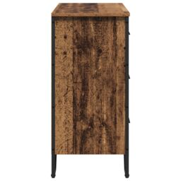 Berkfield Home Chest of Drawers Old Wood 91x35.5x74.5 cm Engineered Wood in Brown - thumbnail 7