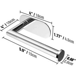 SPETLEK Stainless Steel Toilet Roll Paper Holder in Silver - thumbnail 4