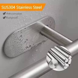 SPETLEK Stainless Steel Toilet Roll Paper Holder in Silver - thumbnail 3