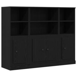 Berkfield Home Highboard Black Oak 132x35, 5x103, 5 cm Engineered Wood - thumbnail 2
