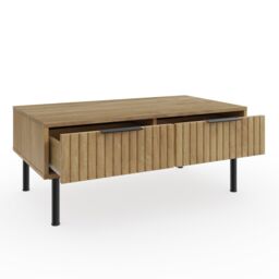 GFW Nervata Coffee Table in Light Oak - thumbnail 4