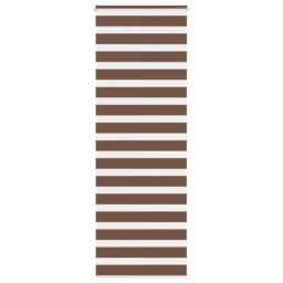 Berkfield Home Zebra Blind Brown 75x200 cm Fabric Width 70.9 cm Polyester - thumbnail 1