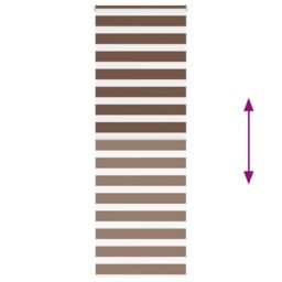 Berkfield Home Zebra Blind Brown 75x200 cm Fabric Width 70.9 cm Polyester - thumbnail 5