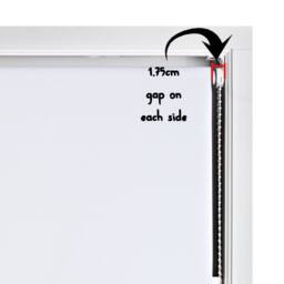 Furnished Triangle Peak Window Roller Blind With Metal Fittings in White - Size: 45 cm width x 165 cm drop - thumbnail 4