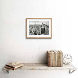 "Artery8 Wall Art Print Jilden Rockefeller Center New York BW USA Framed in Beige - Size: W7"" x H9""" - thumbnail 2
