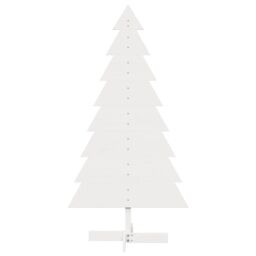 Berkfield Home Wooden Christmas Tree for Decoration White 150 cm Solid Wood Pine - thumbnail 3