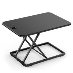 VonHaus Height Adjustable Five Height Setting X-Frame Standing Desk Converter in Black - thumbnail 8