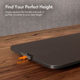 VonHaus Height Adjustable Five Height Setting X-Frame Standing Desk Converter in Black - thumbnail 6