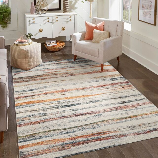Desire Rugs Aress Washable Modern Living Room Area Rug -Low Pile Line Design - Size: 160 cm x 230 cm - image 1
