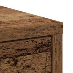 Berkfield Home Sideboard with Drawer Old Wood 80x34x76 cm Engineered Wood in Brown - Size: 80 x 34 x 76 cm - thumbnail 9