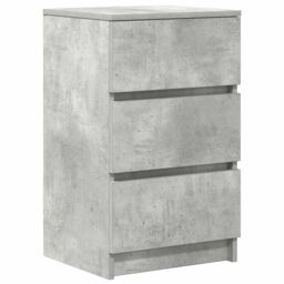 Berkfield Home Bedside Cabinet with 3 Drawers Concrete Grey 39x35x65 cm - Size: 39 x 35 x 65 cm - thumbnail 2