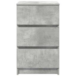 Berkfield Home Bedside Cabinet with 3 Drawers Concrete Grey 39x35x65 cm - Size: 39 x 35 x 65 cm - thumbnail 6