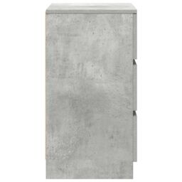 Berkfield Home Bedside Cabinet with 3 Drawers Concrete Grey 39x35x65 cm - Size: 39 x 35 x 65 cm - thumbnail 7