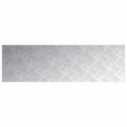 Berkfield Home Stylish Aluminium Checker Plates 4 pcs Anti-Slip 100x30 cm in Silver - Size: Medium - thumbnail 5