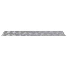 Berkfield Home Stylish Aluminium Checker Plates 4 pcs Anti-Slip 100x30 cm in Silver - Size: Medium - thumbnail 4