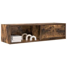 Berkfield Home TV Cabinets 2 pcs Smoked Oak 100x31x25.5 cm Engineered Wood in Brown - thumbnail 4