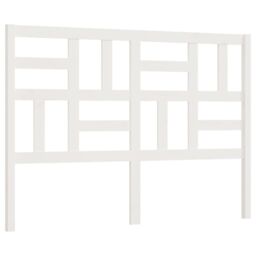 Berkfield Home Bed Headboard White 126x4x104 cm Solid Wood Pine - Size: 126 x 4 x 104 cm - thumbnail 2