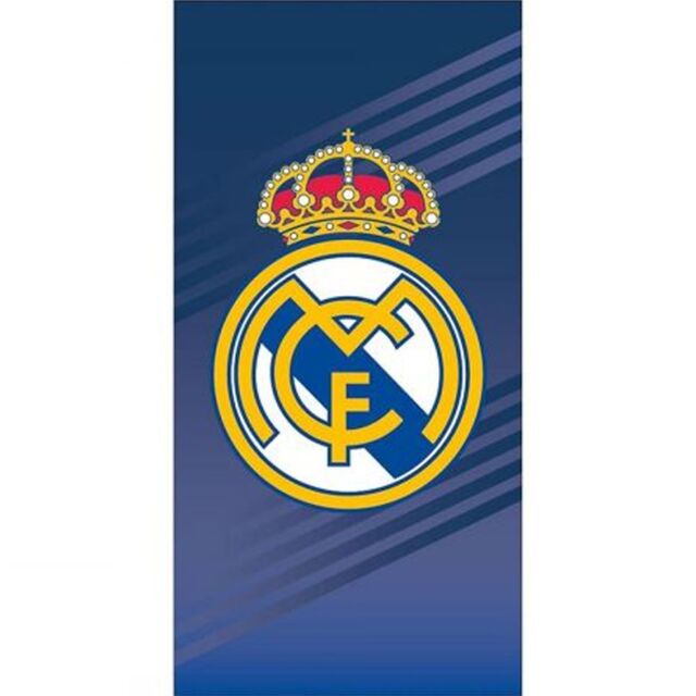 Real Madrid CF Crest Beach Towel in Blue - image 1