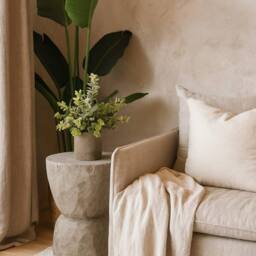 Wyld Haus Eucalyptus Artificial Plant in Stone Effect Pot in Green - Size: Small - thumbnail 1