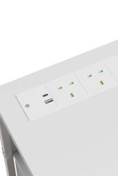 Living and Home 5-Drawer Metal Frame Chest of Drawers Storage Cabinet with Power Strip in White - thumbnail 8