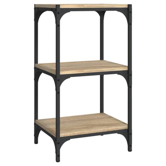 Berkfield Home Book Cabinet Sonoma Oak 40x33x70.5 cm Engineered Wood & Steel in Brown - image 1