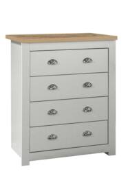 Birlea Highgate 4 Drawer Chest Grey & Oak - thumbnail 6