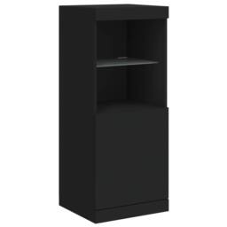 Berkfield Home Sideboard with LED Lights Black 41x37x100 cm - Size: 41 x 37 x 100 cm - thumbnail 5