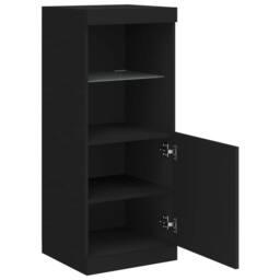 Berkfield Home Sideboard with LED Lights Black 41x37x100 cm - Size: 41 x 37 x 100 cm - thumbnail 7