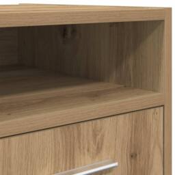 Berkfield Home Classic Cabinet with Wheels Artisan Oak 33x38x60 cm Engineered Wood in Brown - Size: 33 x 38 x 60 cm - thumbnail 9
