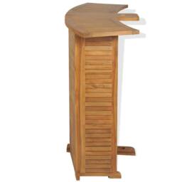 Berkfield Home Folding Bar Table 155x53x105 cm Solid Teak Wood in Brown - Size: 155 x 53 x 105 cm - thumbnail 5