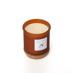 Aroma Naturals Restore Scented Candle - Amber Glass with Cork Lid in Brown - Size: Large - thumbnail 3