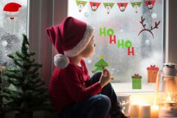 Xmas Haus Christmas Window Themed Sticker set of 78 in Black - thumbnail 3