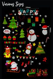 Xmas Haus Christmas Window Themed Sticker set of 78 in Black - thumbnail 2
