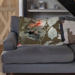 Benjamin Tate Design Imprint Fantastic Paint Bouquet Blanket in Natural - Size: 120 cm x 150 cm - thumbnail 2