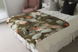 Benjamin Tate Design Imprint Fantastic Paint Bouquet Blanket in Natural - Size: 120 cm x 150 cm - thumbnail 3
