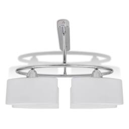 Berkfield Home Ceiling Lamp with Ellipsoid Glass Shades for 4 E14 Bulbs in White - thumbnail 3