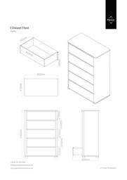 Orsina Spacious Black High Gloss 5 Drawer Chest, Modern Chest Of Drawers For Livingroom, Minimalist Storage Chest - thumbnail 4