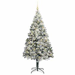 Berkfield Home Artificial Christmas Tree with 300 LEDs with Stand Green 210 cm - thumbnail 3