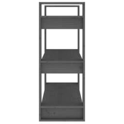 Berkfield Home Beautiful Book Cabinet/Room Divider Grey 80x35x91 cm Solid Wood Pine - Size: 80 x 35 x 91 cm - thumbnail 6