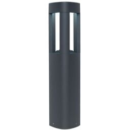 Loops 2 PACK Outdoor Post Bollard Light Grey Triangle Modern Driveway Path Lamp LED - thumbnail 2